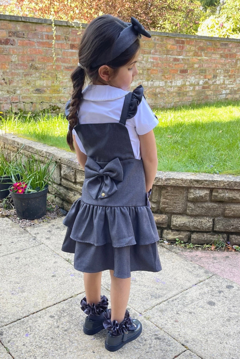 CARAMELO- Ra Ra pinafore ( Grey)
