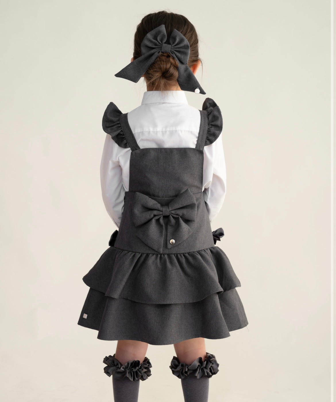 CARAMELO- Ra Ra pinafore ( Grey)