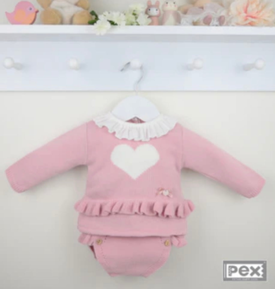 PEX- Knit jam pant set ( Dusky pink)