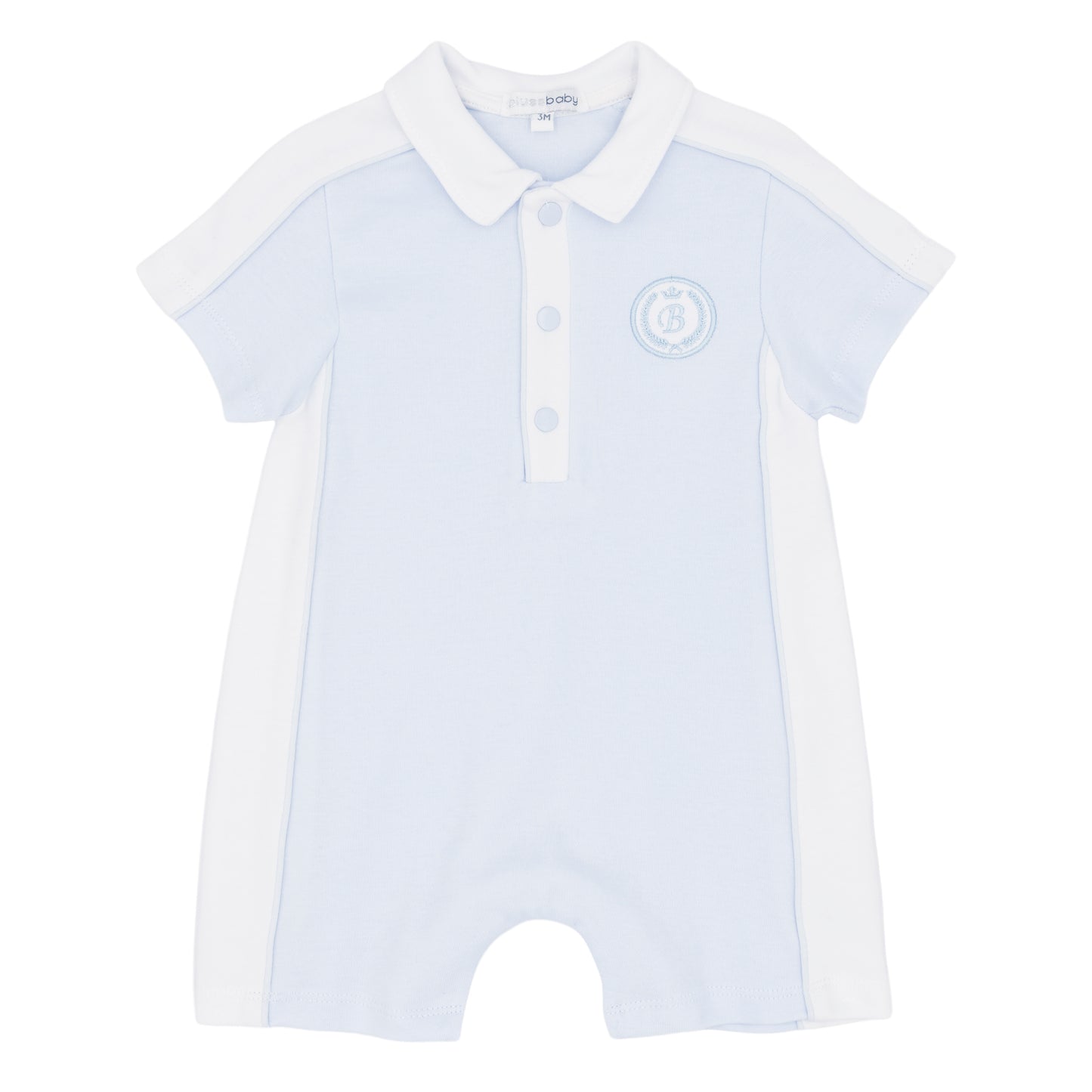 BLUES BABY- Shortie collar romper ( Blue)