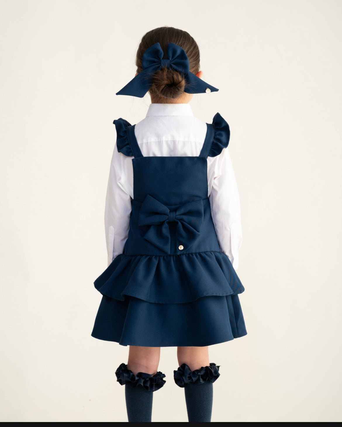 CARAMELO- Ra Ra bow Pinafore ( Navy)
