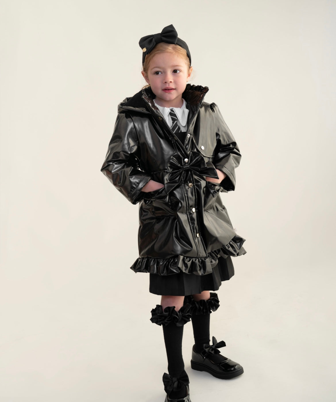CARAMELO- Bow school raincoats