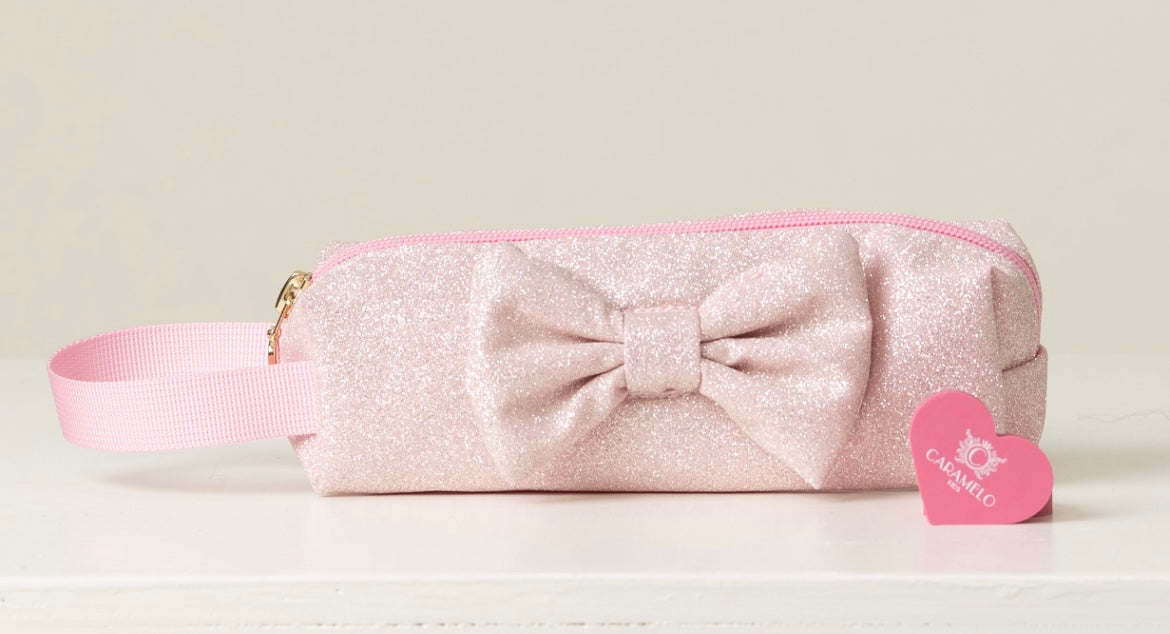 CARAMELO-Glitter bow pencil cases