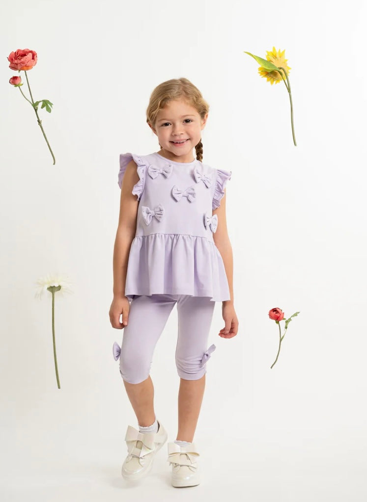CARAMELO- Bow legging set ( 0398239) LILAC