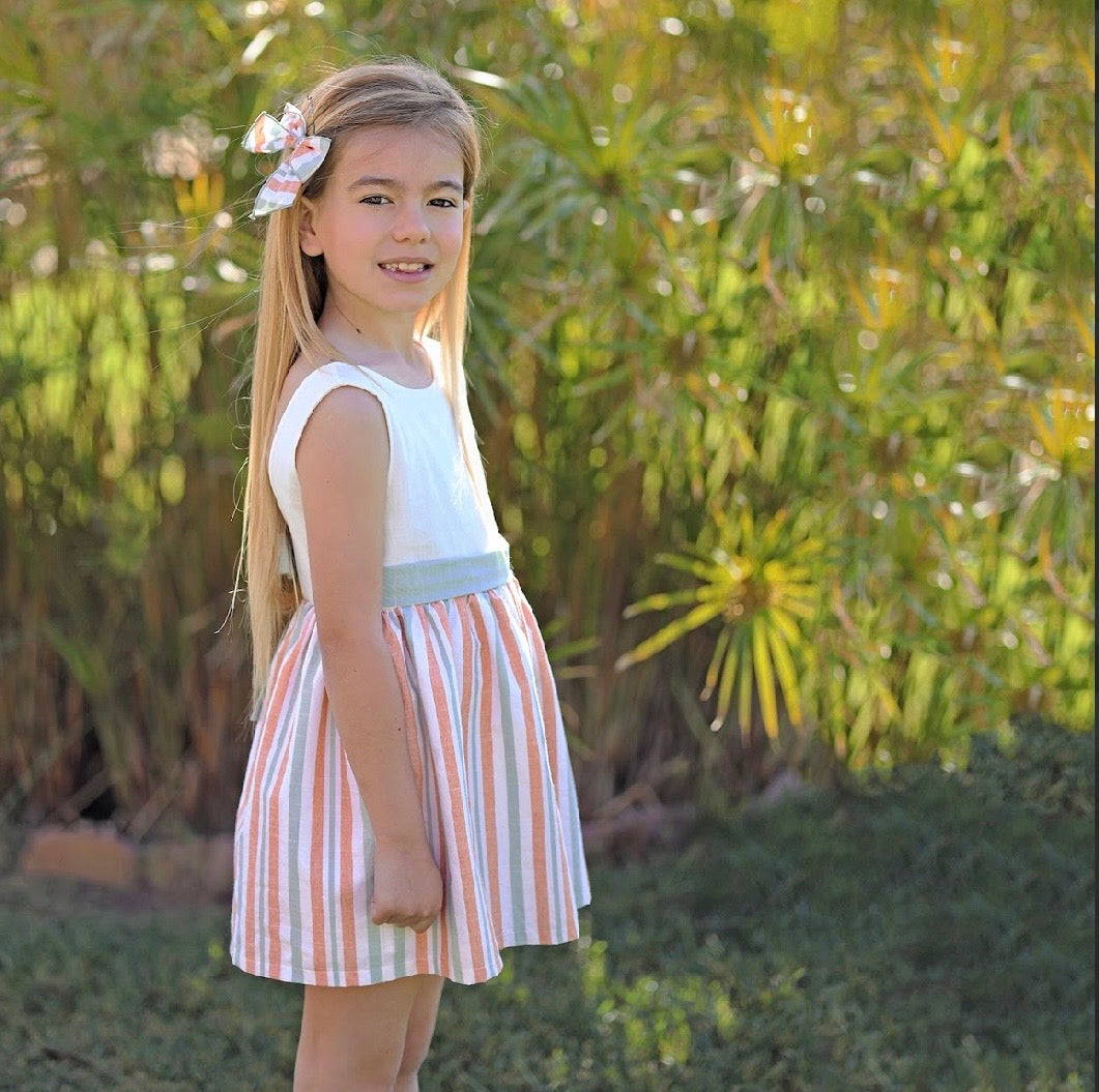 RAPIFE- Stripe bow back dress (5745C26)