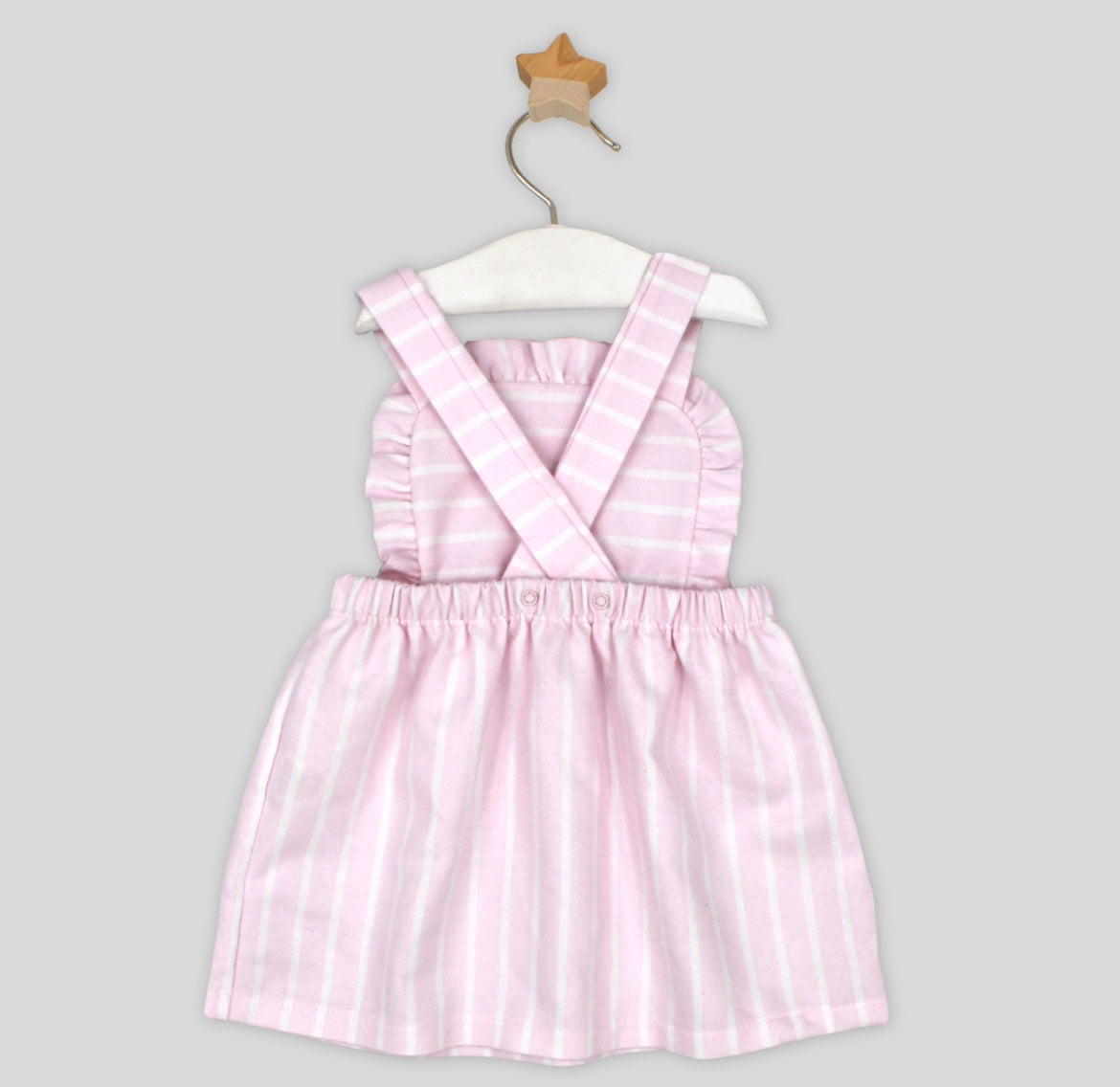 RAPIFE - cross back pinafore with frill collar vest