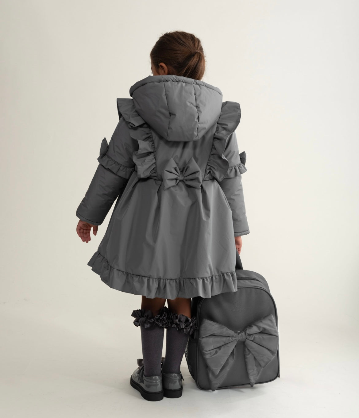 CARAMELO - Skirted frill padded school coat