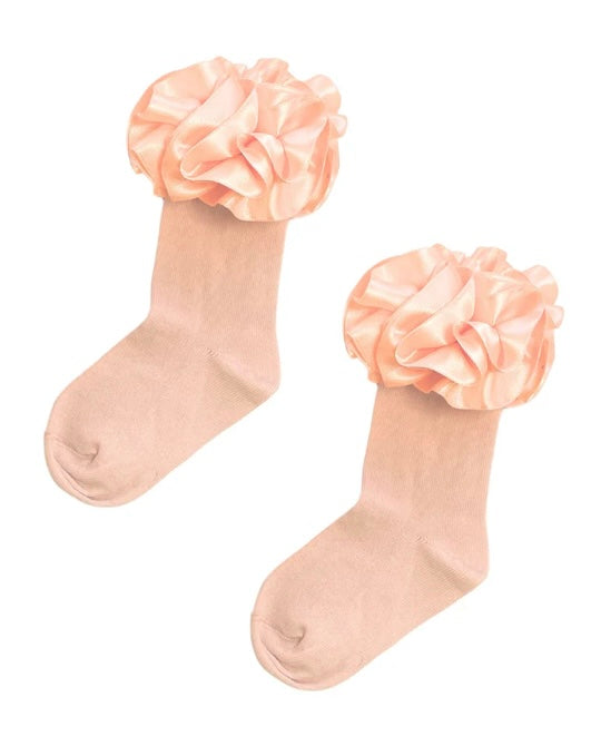 CARAMELO- Ruffle ankle sock ( peach)