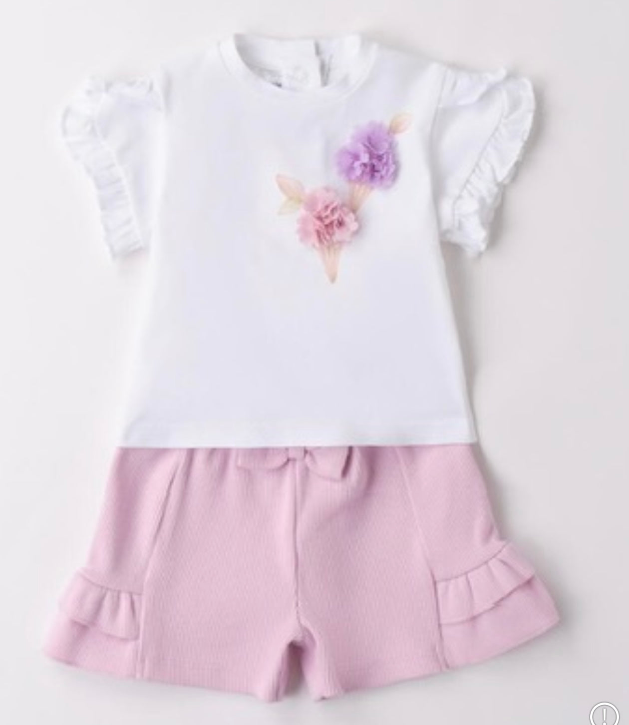 MINIBANDA- Flower short set