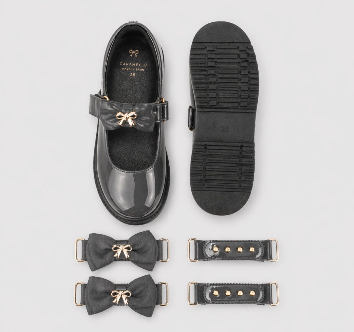 CARAMELO- Interchangeable strap school shoe