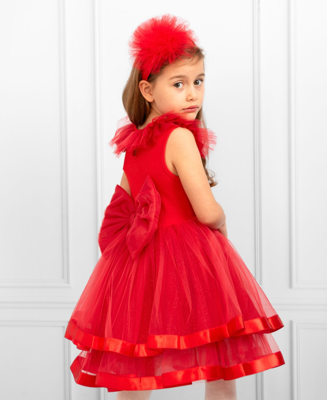 CARAMELO- Tiered Frill dress