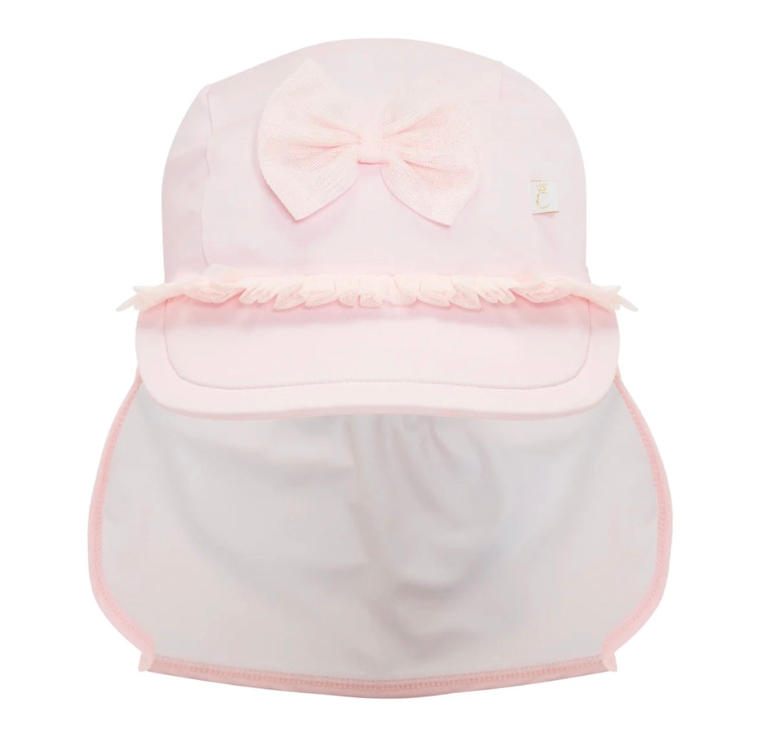 CARAMELO- Tulle bow sunsafe hat ( UPF50)