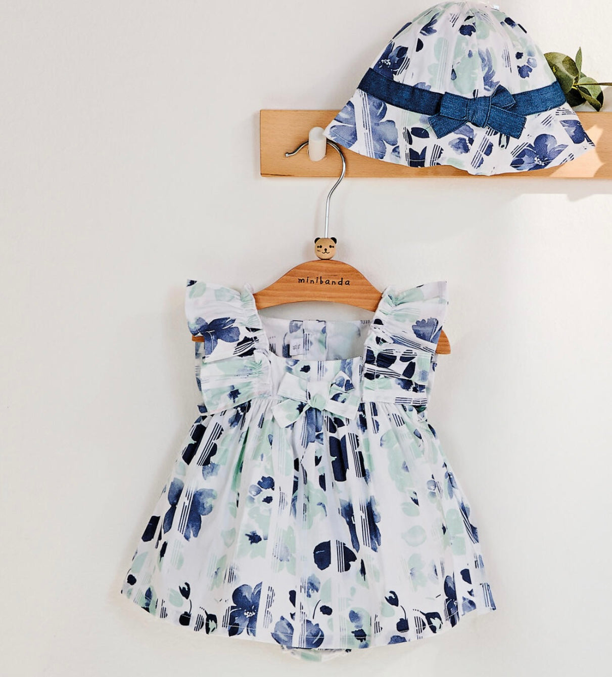 MINIBANDA- Dress and hat set