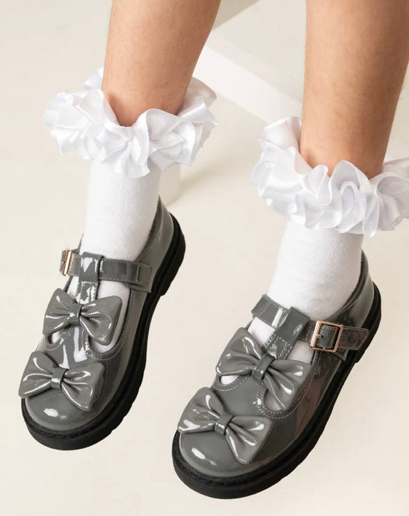 CARAMELO- Double bow buckle shoe
