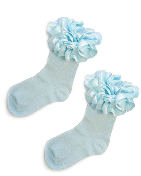 CARAMELO- Ruffle ankle socks ( sky)