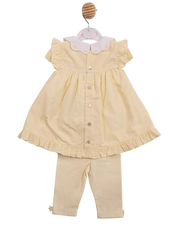 MINTINI- Scallop collar dress and legging set( MB7042))