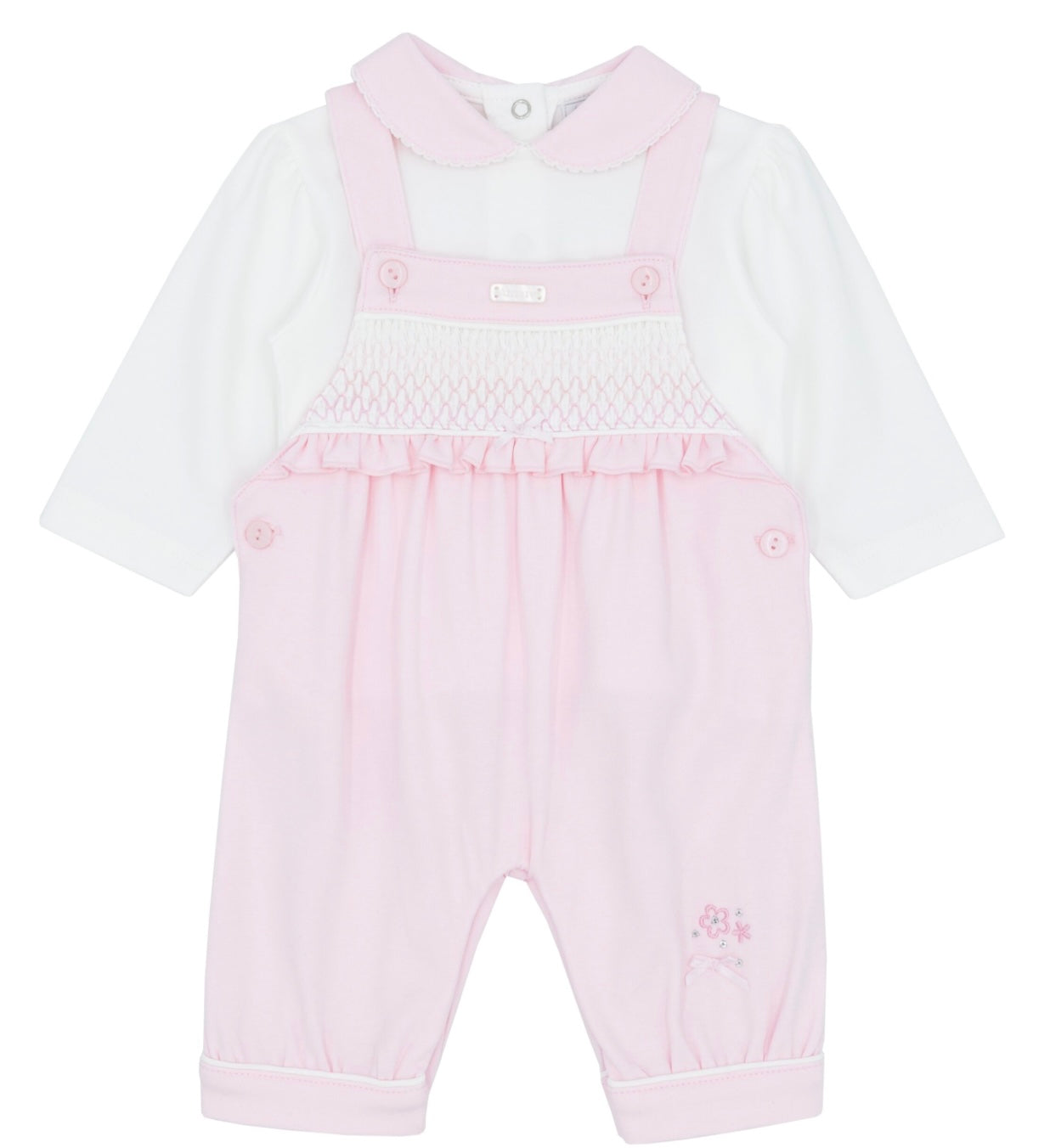 AMORE- Smocked dungaree set ( 0027)