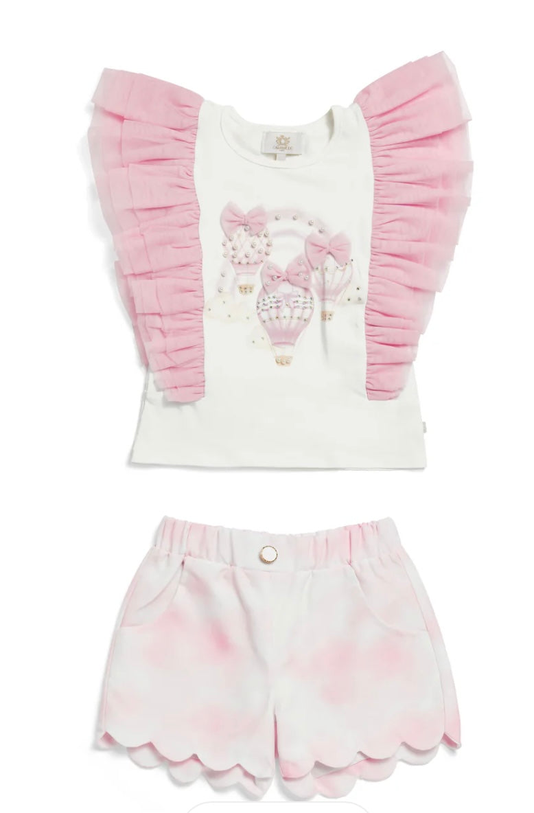 Caramelo- Fly away short set (pink)