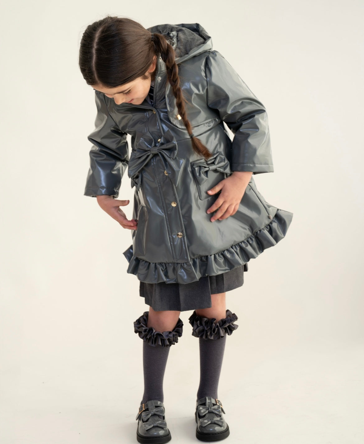 CARAMELO- Bow school raincoats