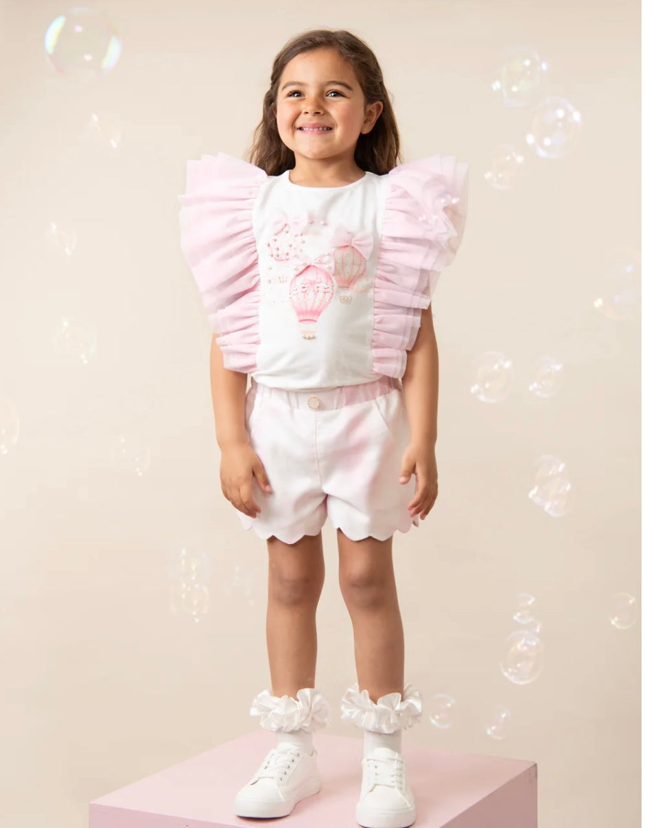 Caramelo- Fly away short set (pink)