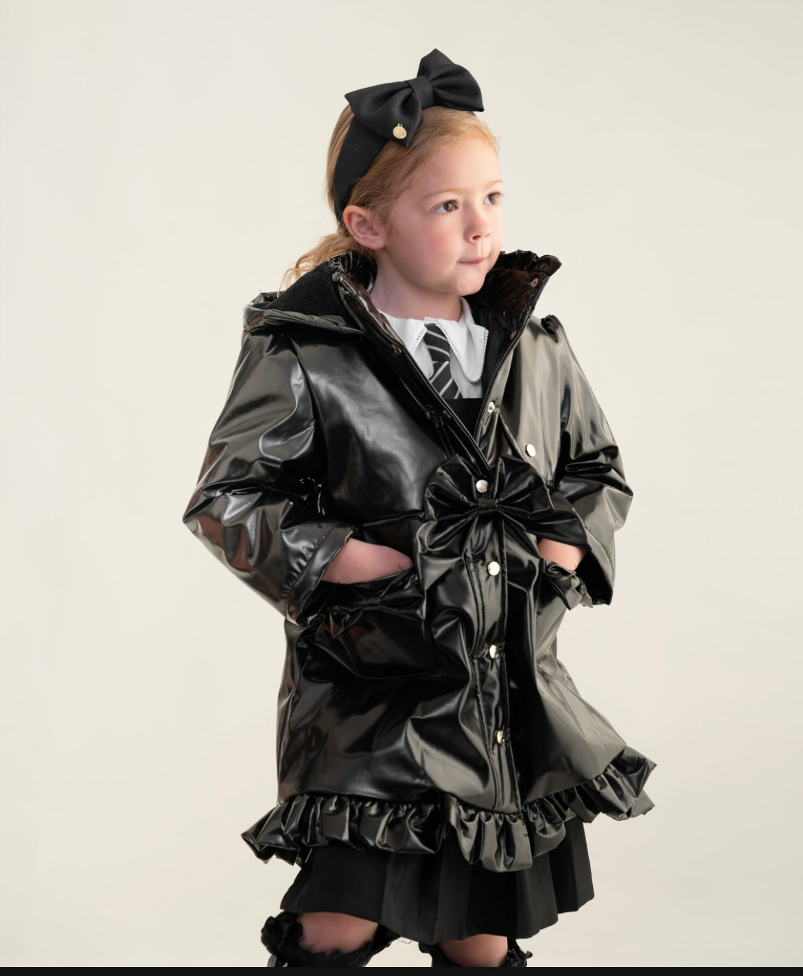 CARAMELO- Bow school raincoats