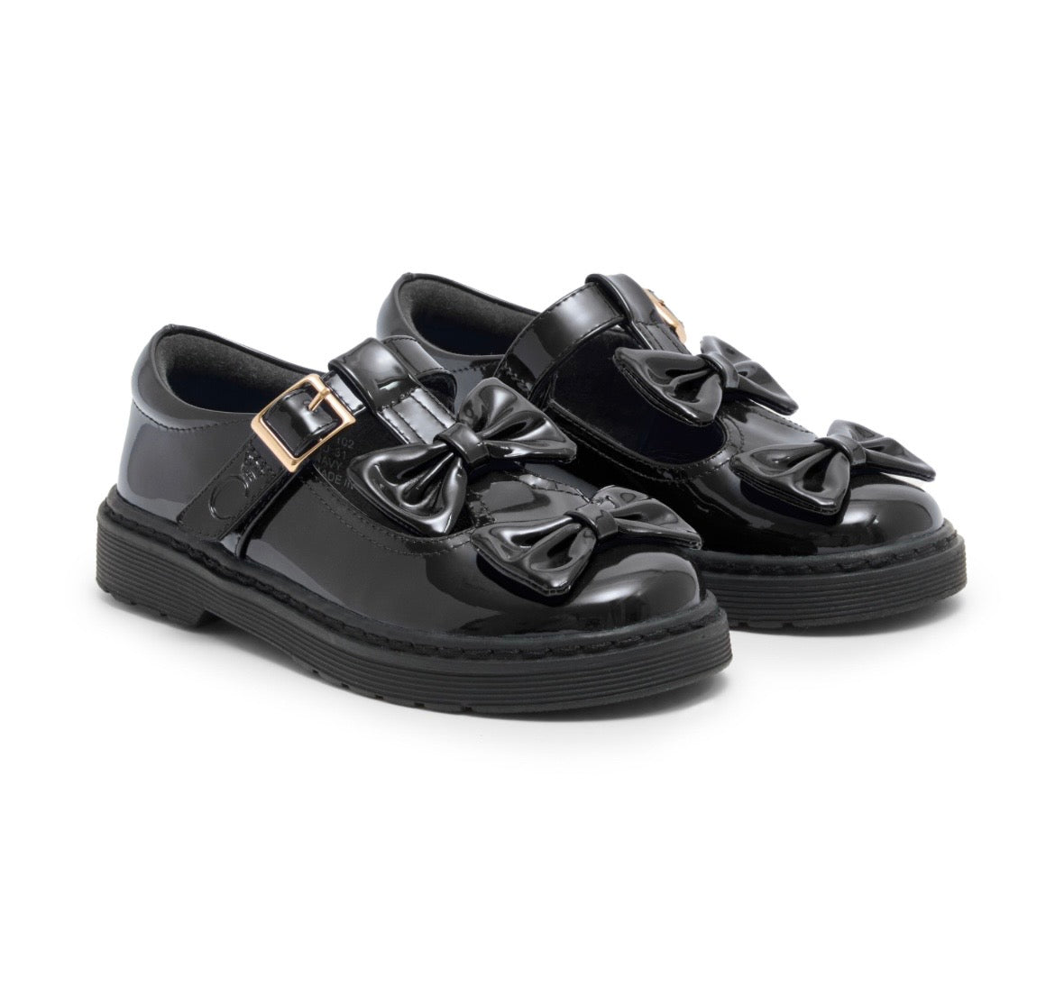 CARAMELO- Double bow buckle shoe