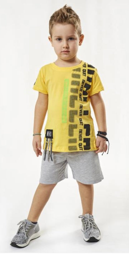 HASHTAG- Never quit jersey short set