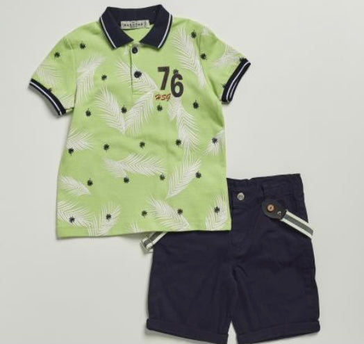 HASHTAG- Polo and shorts set