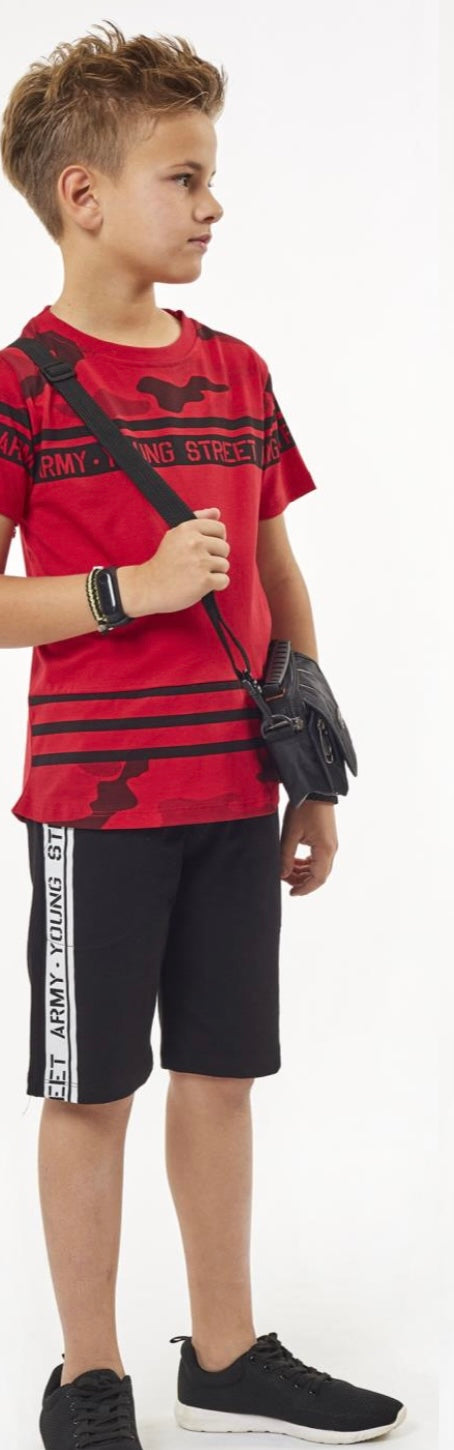 HASHTAG- young street army jersey short set