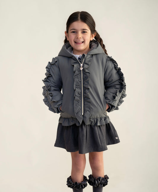 CARAMELO- Short frilled school jacket