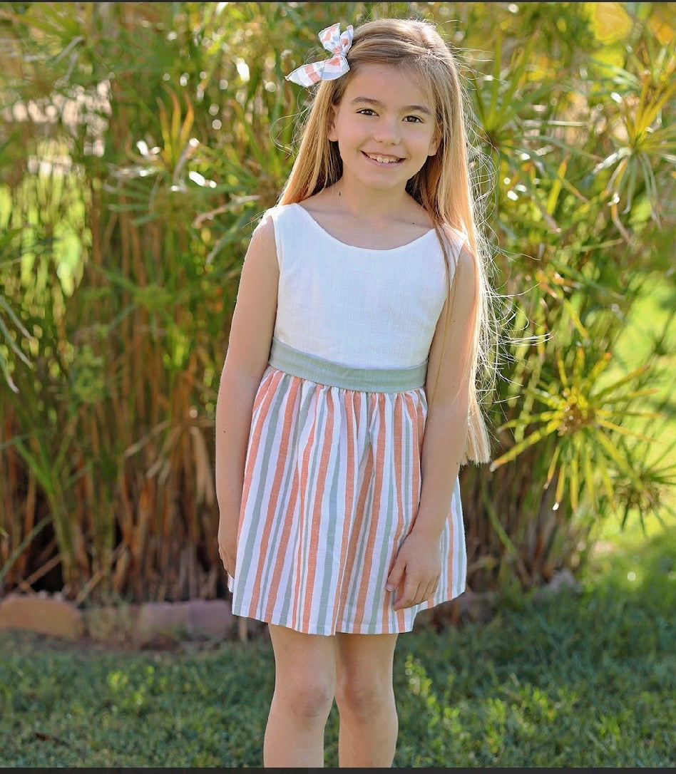 RAPIFE- Stripe bow back dress (5745C26)