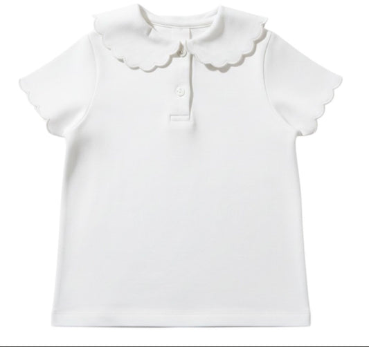 LOVE & LEARN- Scalloped school shirt