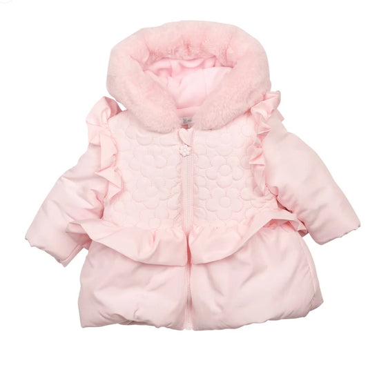 MINTINI- Quilted frill peplum coat