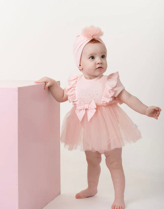 CARAMELO- Tulle baby dress ( pink)