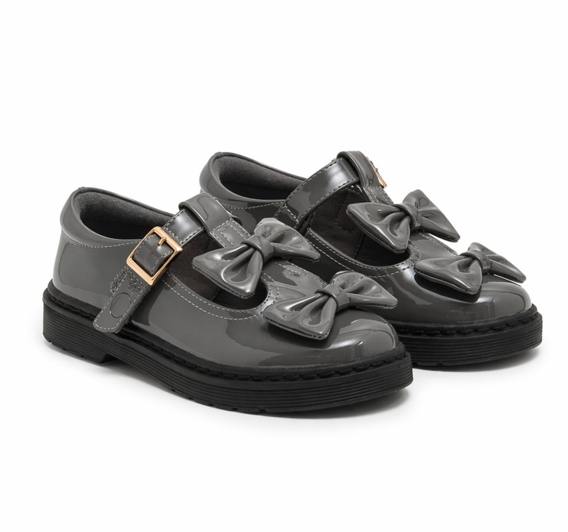 CARAMELO- Double bow buckle shoe