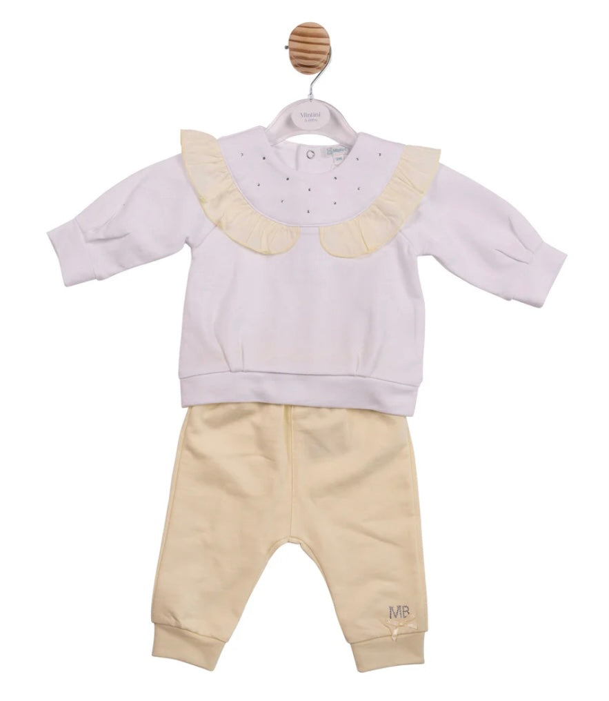 MINTINI- White/ lemon jogsuit ( MB7111)