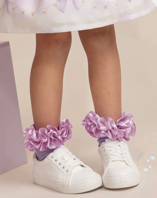 CARAMELO- Ruffle ankle sock ( Lilac)