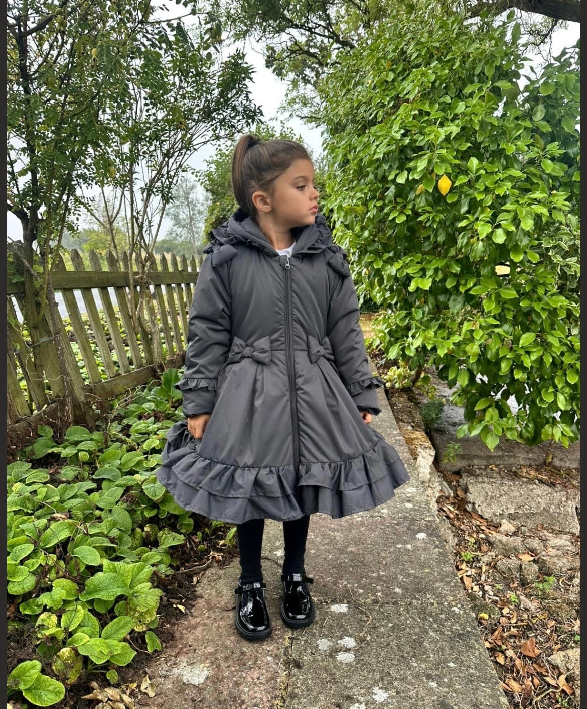 LOVE & LEARN- Ruffle Bow school coat