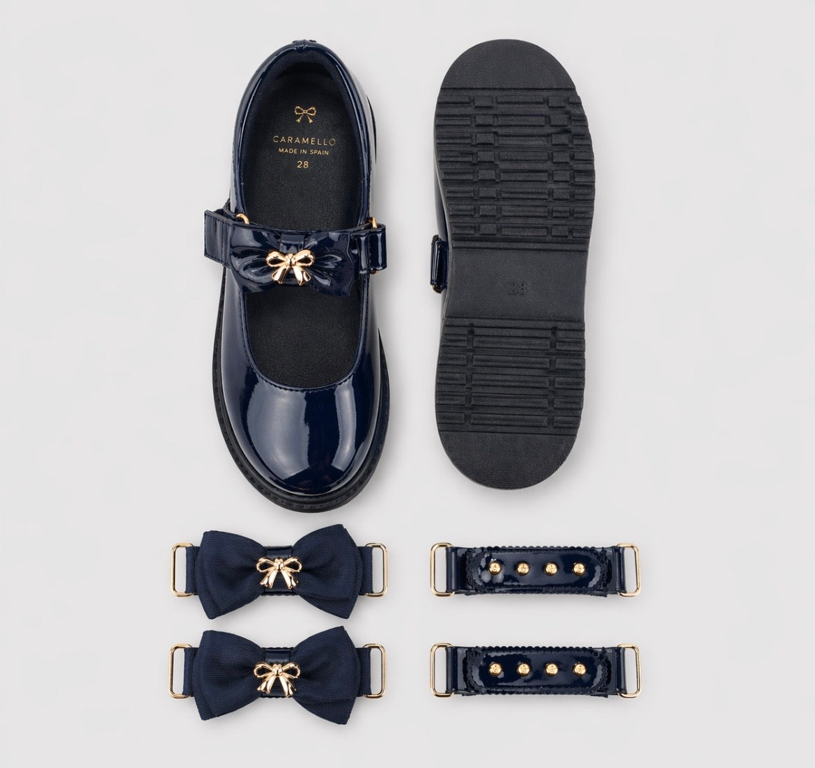 CARAMELO- Interchangeable strap school shoe