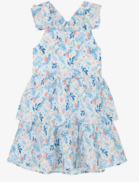 DR KID- Blue floral dress