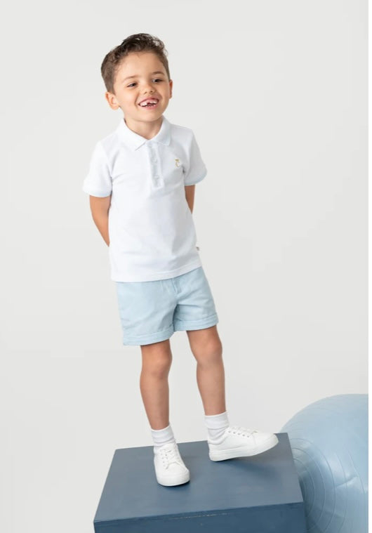 CARAMELO- Chino short set ( Sky)