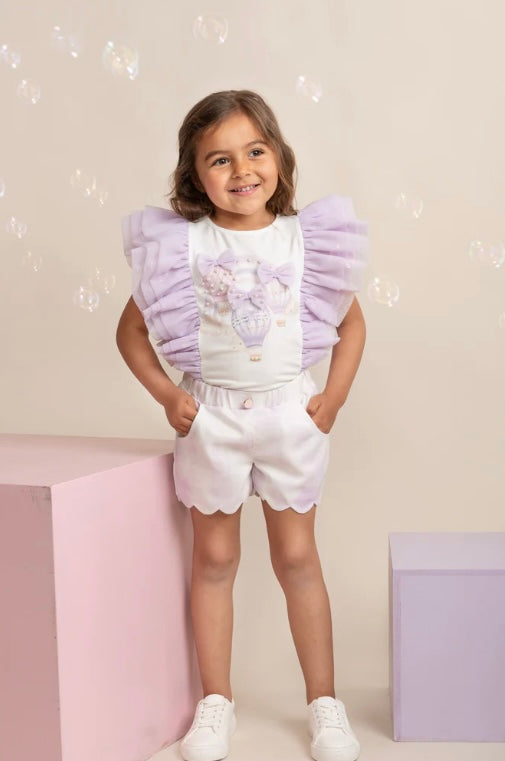 CARAMELO- Fly away short set ( Lilac)