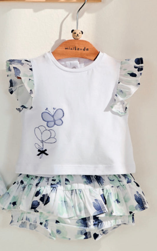 MINIBANDA- Frill short set