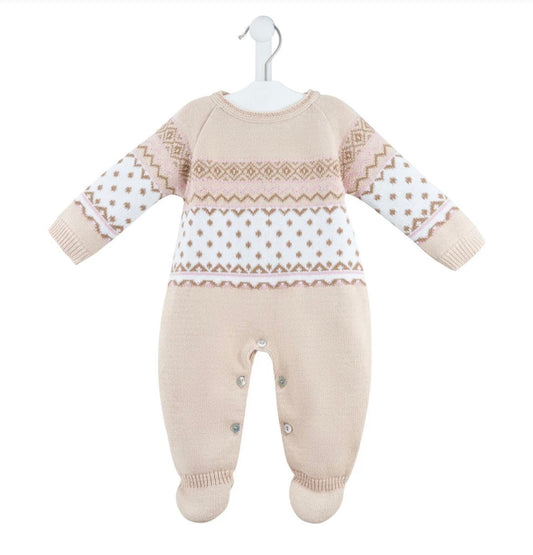 DANDELION- Fair isle onesie ( Multi Pinks)