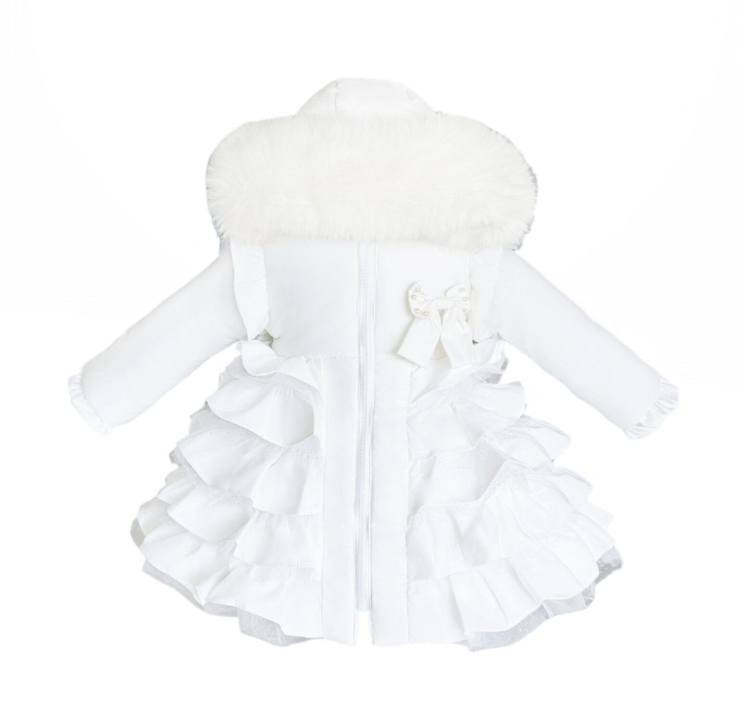 WEE ME- Frill coat ( WHITE)