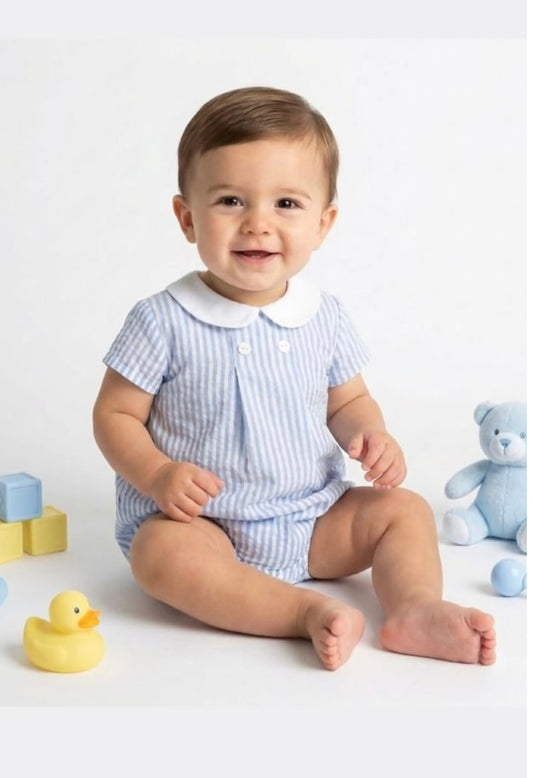 RAPIFE- Seersucker collar romper ( 4108S26)