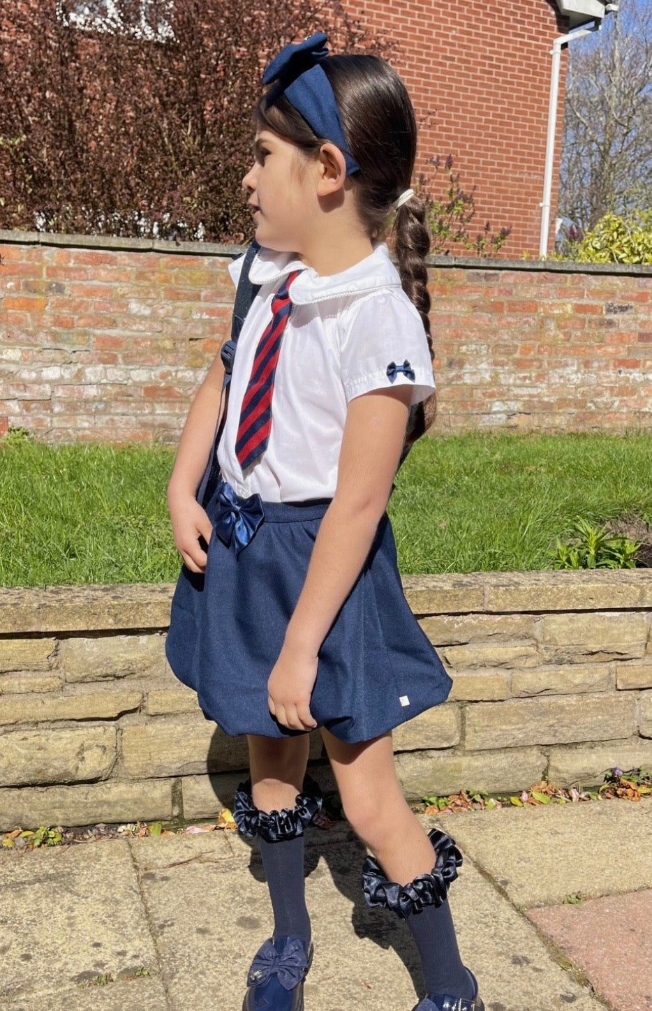 CARAMELO- Bubble hem skirt