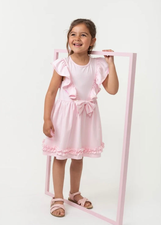 CARAMELO- Essentials ruffle dress ( pink)