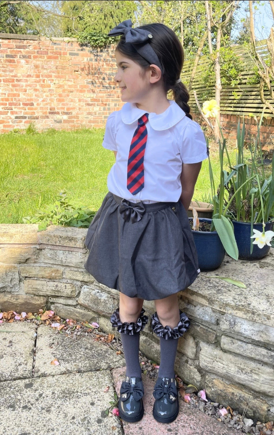 CARAMELO- Bubble hem skirt