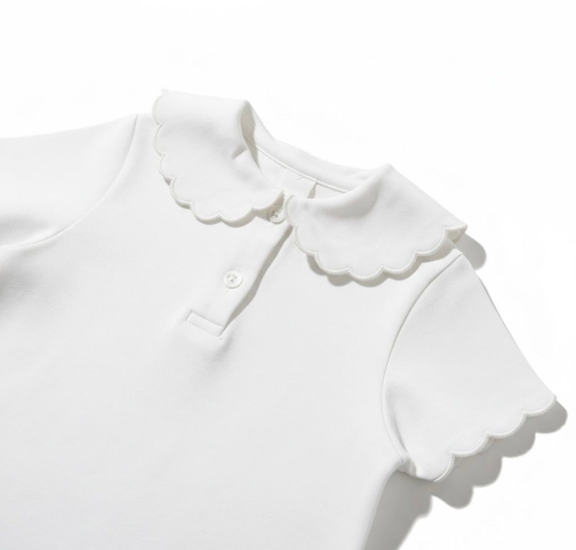 LOVE & LEARN- Scalloped school shirt